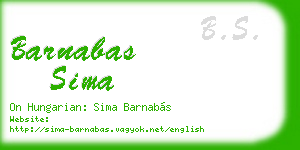 barnabas sima business card