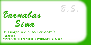 barnabas sima business card